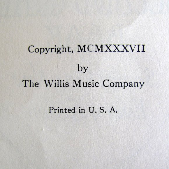 PIANO LESSON BOOK, JOHN THOMPSON'S SECOND GRADE BOOK, WILLIS MUSIC, 1937 VINTAGE - Picture 3 of 11